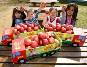 frisch-saftig-steirisch Äpfel für steirische Kindergärten!